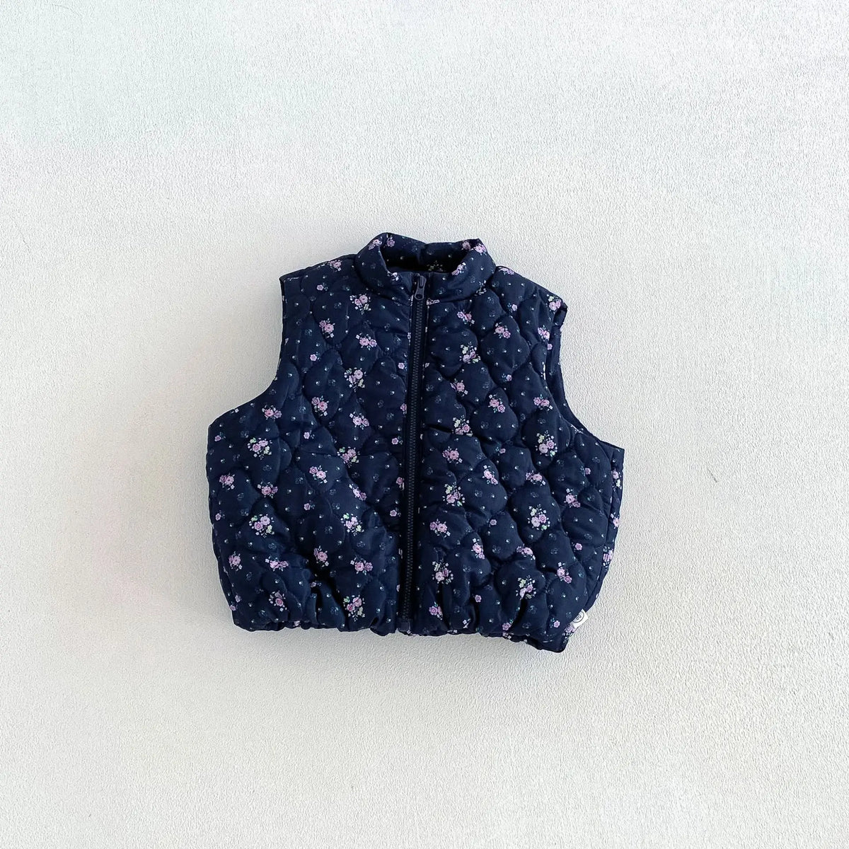 2026 New Winter Girls Quilted Floral Padded Vest | Thick Cotton Gilet | Cute Warm Outwear