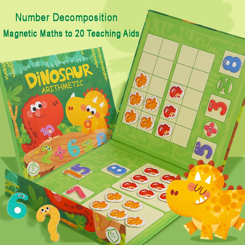 Children's math enlightenment teaching aids, number decomposition, addition and subtraction toys, educational magnetic puzzle