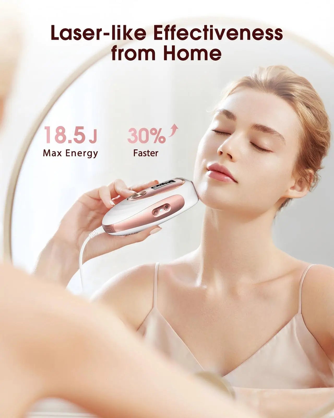 IPL Hair Removal Device 999990 Flashes Ice Cooling Painless Hair Remover 5 Energy Levels Laser Hair Removal for Face Whole Body