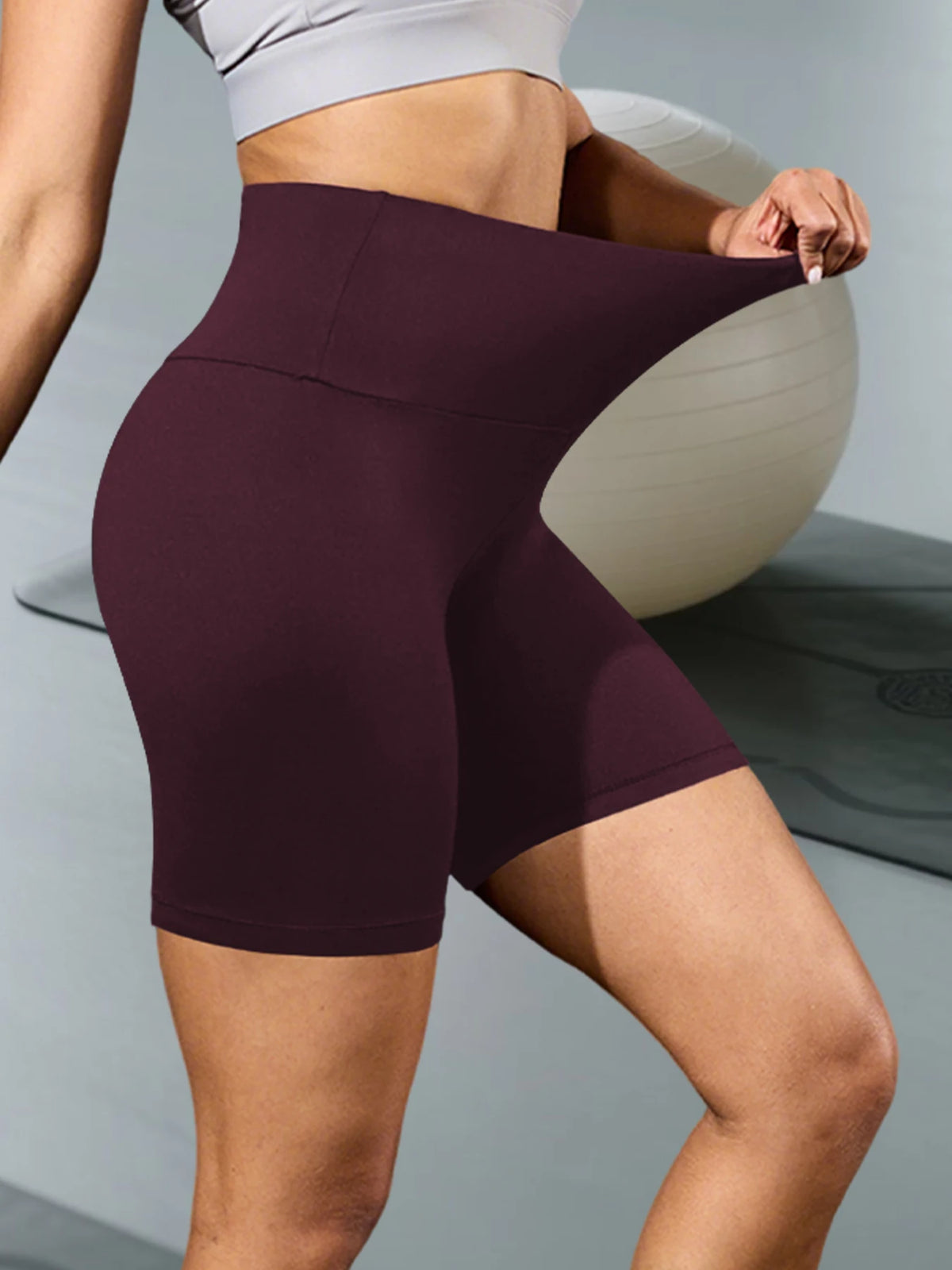Women's High Waisted Biker Shorts | Super Soft Tummy Control Push Up | No See-Through Yoga Running Gym