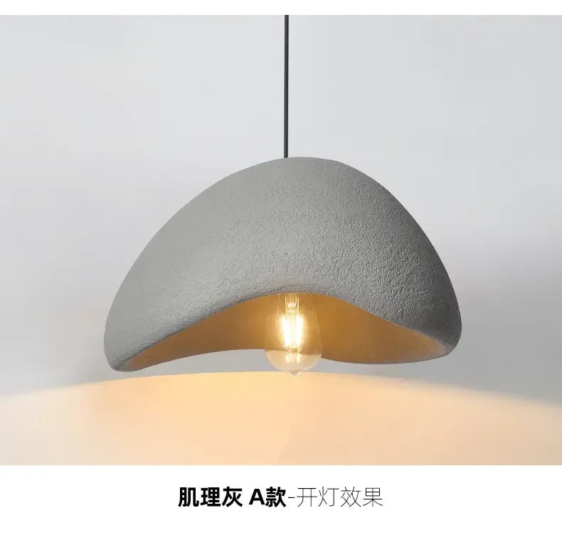 Japanese Wabi-Sabi Chandelier Modern Minimalist Dining Living Room Pendant Light Bedroom Bar Designer Homestay E27 Hanghing Lamp