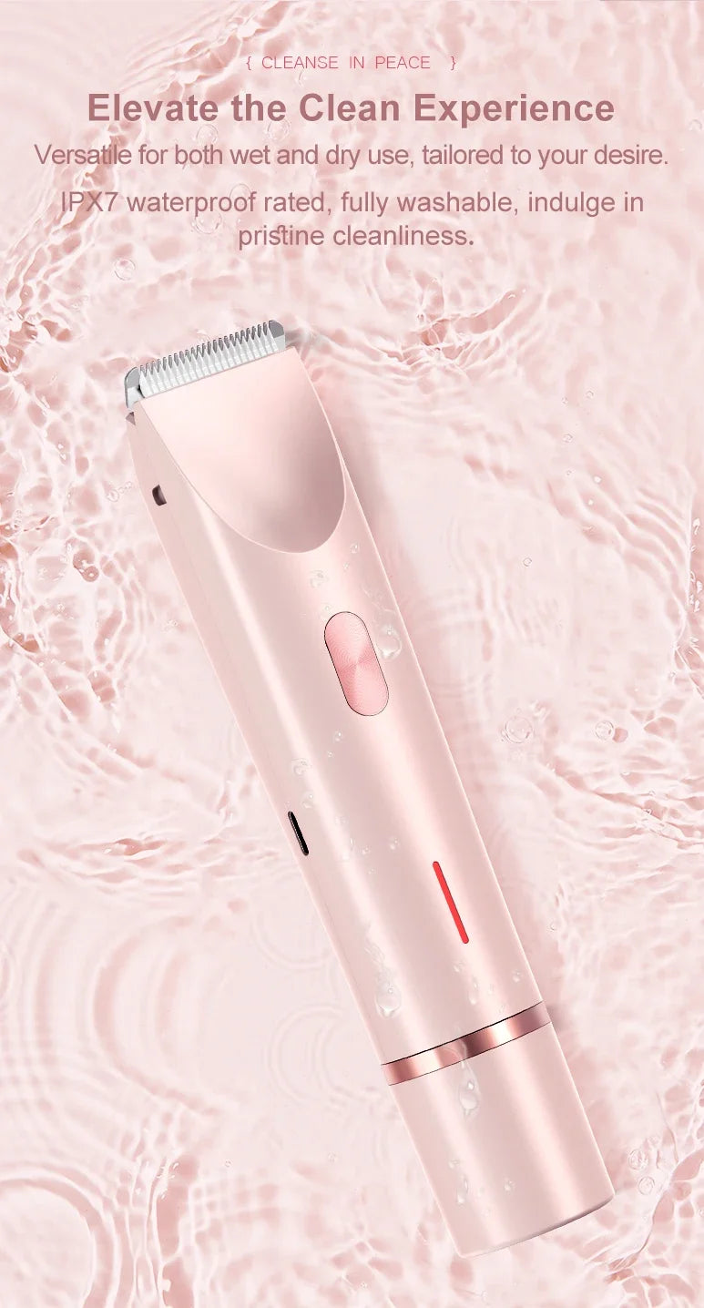 1PC Dual Head Hair Trimmer Women Electric Razors Rechargeable Wet Dry Painless Shaer Machine Hair Remoer For Body Private Areas