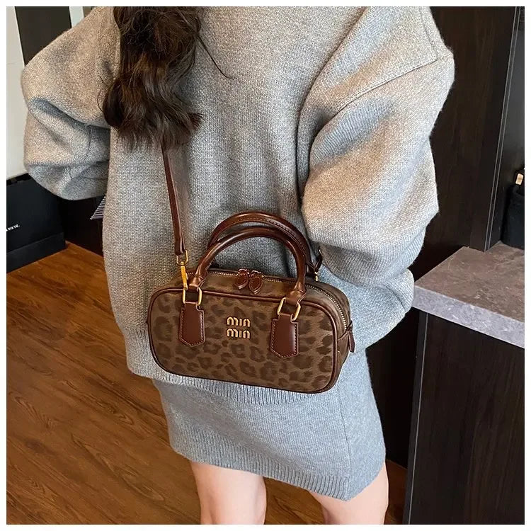 Women's Square Leather Satchel Handbag | Tote Shoulder Crossbody Purse & Diaper Bag