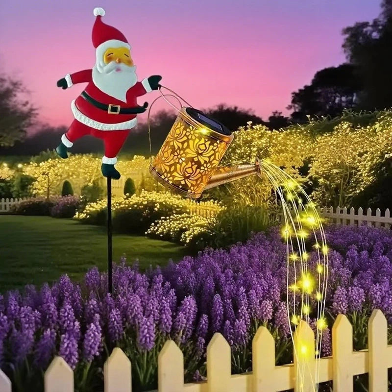 Solar Santa Claus Kettle Lights Garden Lawn Christmas Lights Kettle Ground Lamp Solar Night Lights Outdoor Decoration