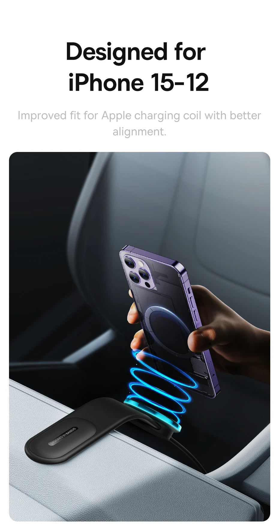 Baseus Magnetic Wireless Charger Car Phone Holder 15W Fast Charging Wireless Car Charger Holder For iPhone 16 15 14 13 Car Mount