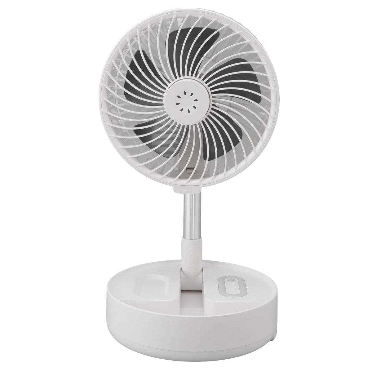 Folding Telescopic Fan 4 Speed USB Charging Remote Control Portable Desktop Floor Fan with Light for Home Travel