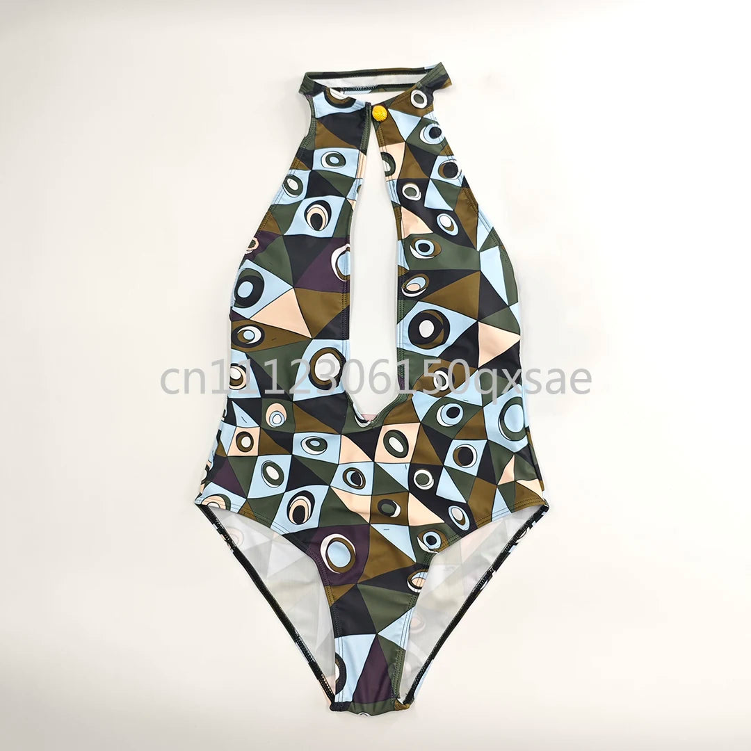 Women's Pink Headband Scarf Swimsuits with Letter Signature Logo Lady Headband Scarf Bikini Sets Beachwear Swimwear