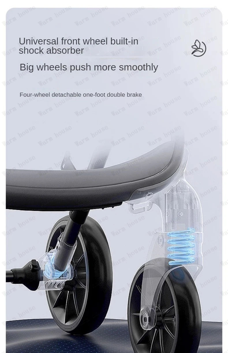 2025 new high-view baby stroller Ultra-light foldable travel stroller Portable outdoor baby Carriage Comfortable stroller