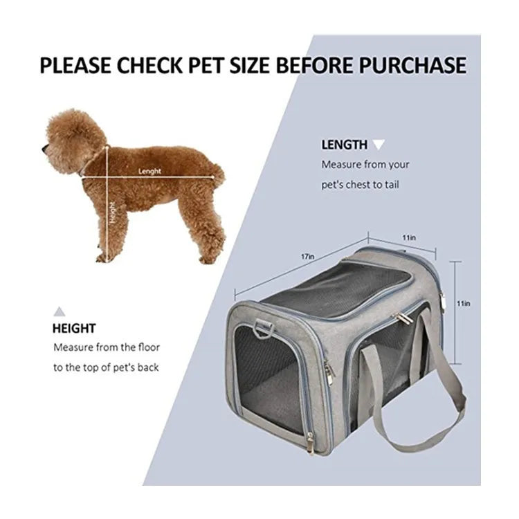 Pet Bag Pet Out Portable Handbag Shoulder Bag Breathable Steel Wire Support Belt Bottom