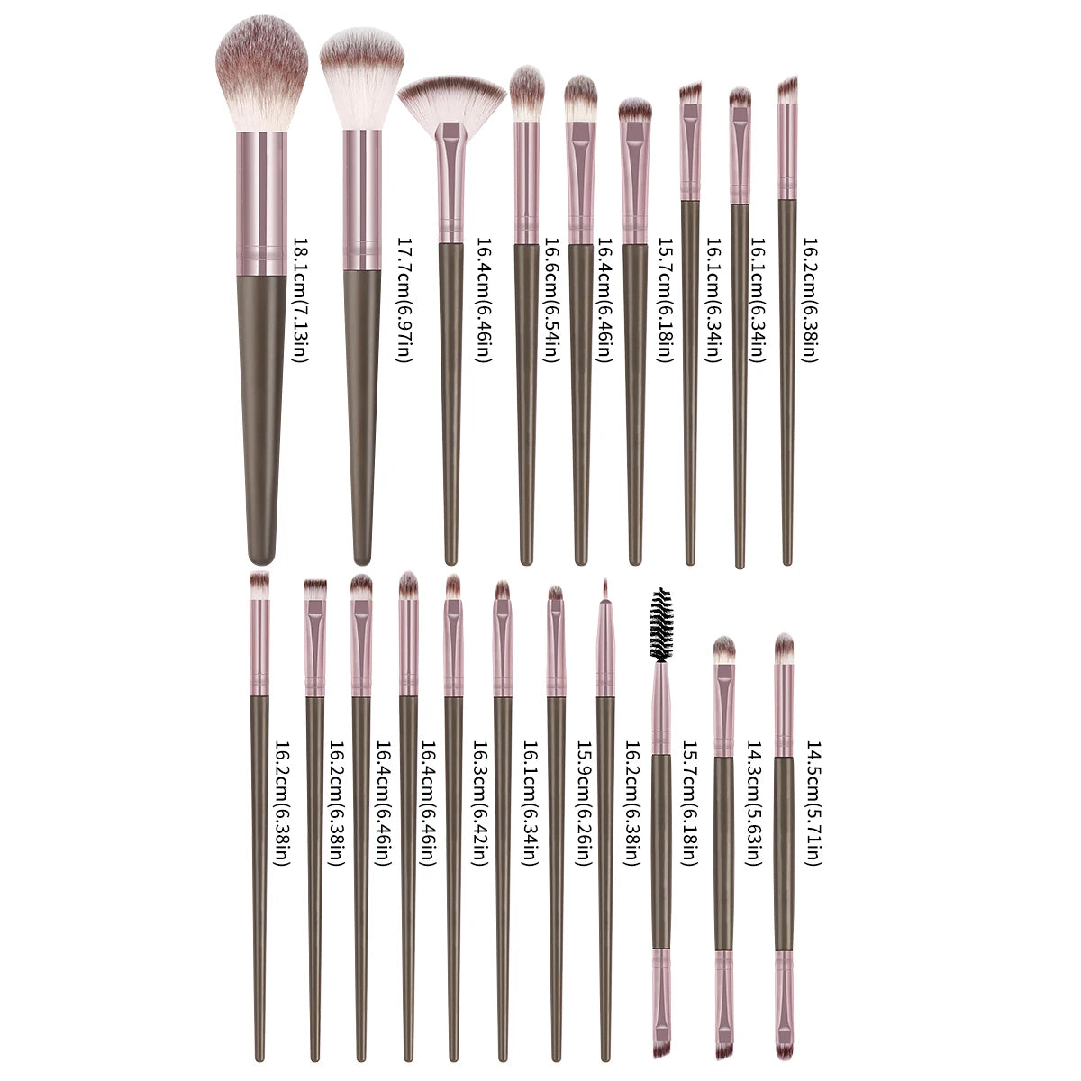 MAANGE 50pcs Makeup Kit 20pcs Professional Makeup Brush Set 25pcs Air Cushion Puffs Eyelashes Curled 4pcs Wash Accessories Gift