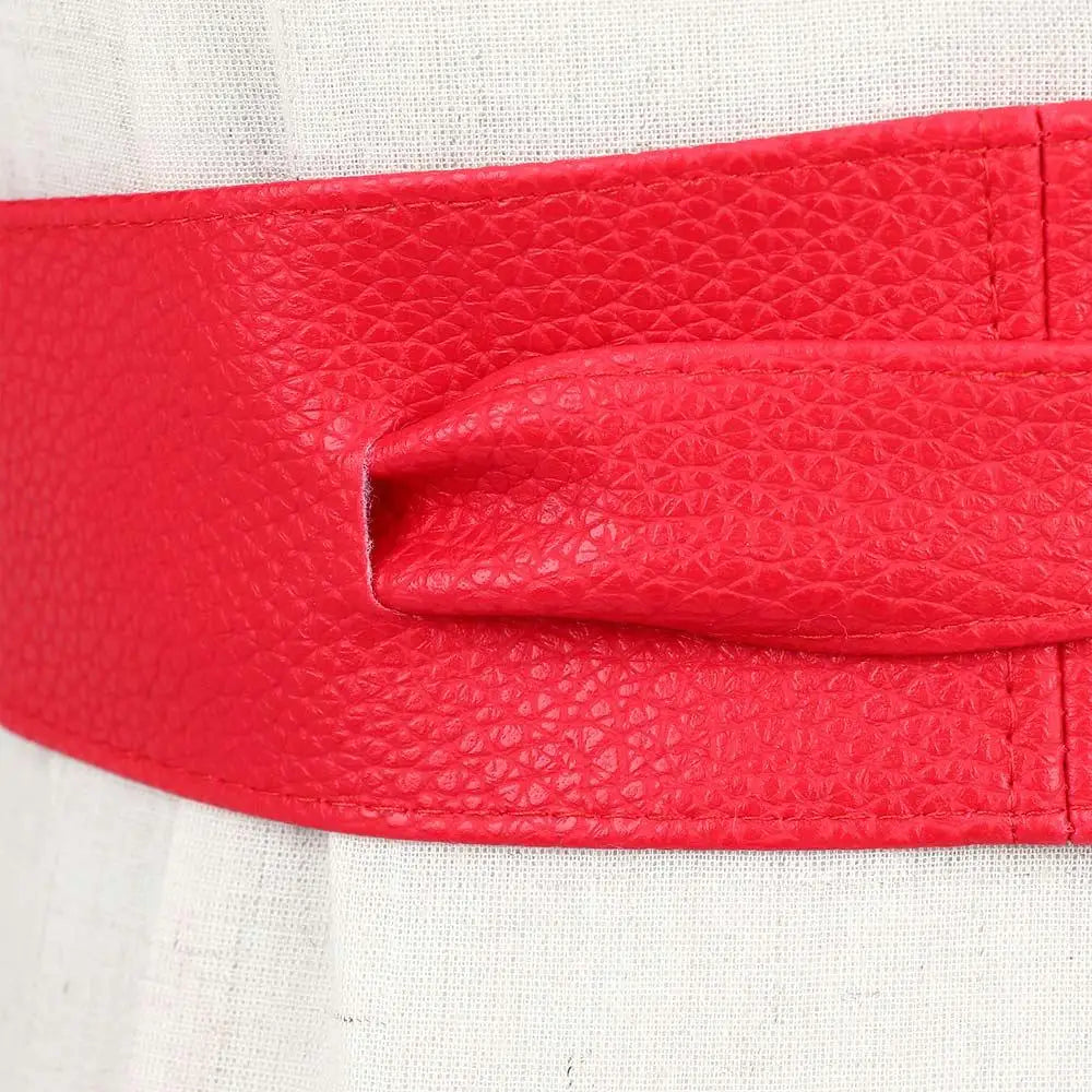 Dress Accessories for Female Soft Leather Elegant Bow Belt Ladies  Girls Belt Wide Self Tie Wrap Around Waist Band Dress Belt