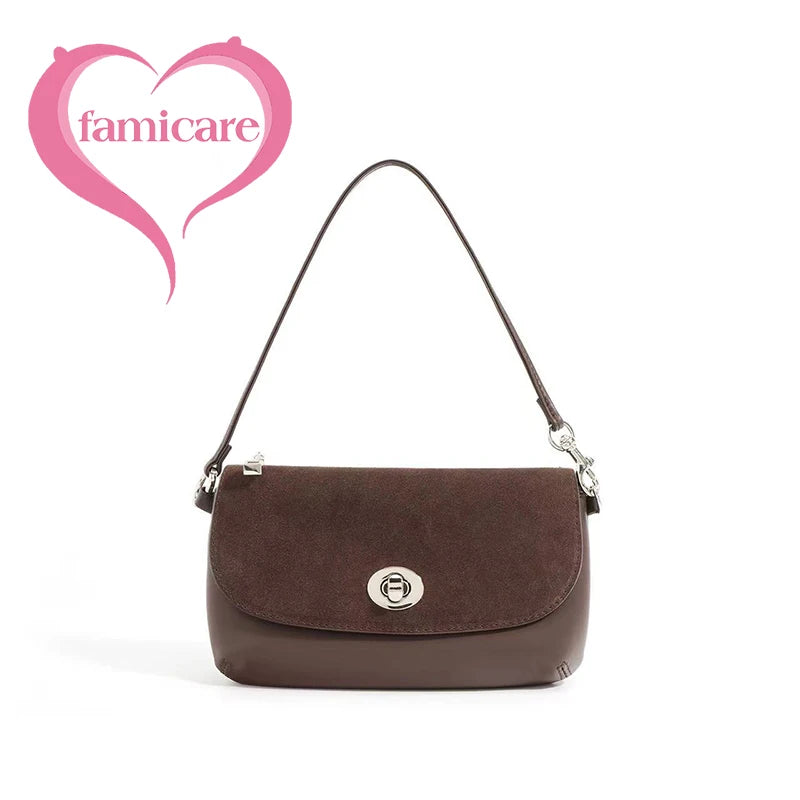2024 New Women's Bag Female Luxury Soft Genuine Leather Handbag Lady Fashion Daily Casual Shoulder Bag Girls Crossbody Messenger