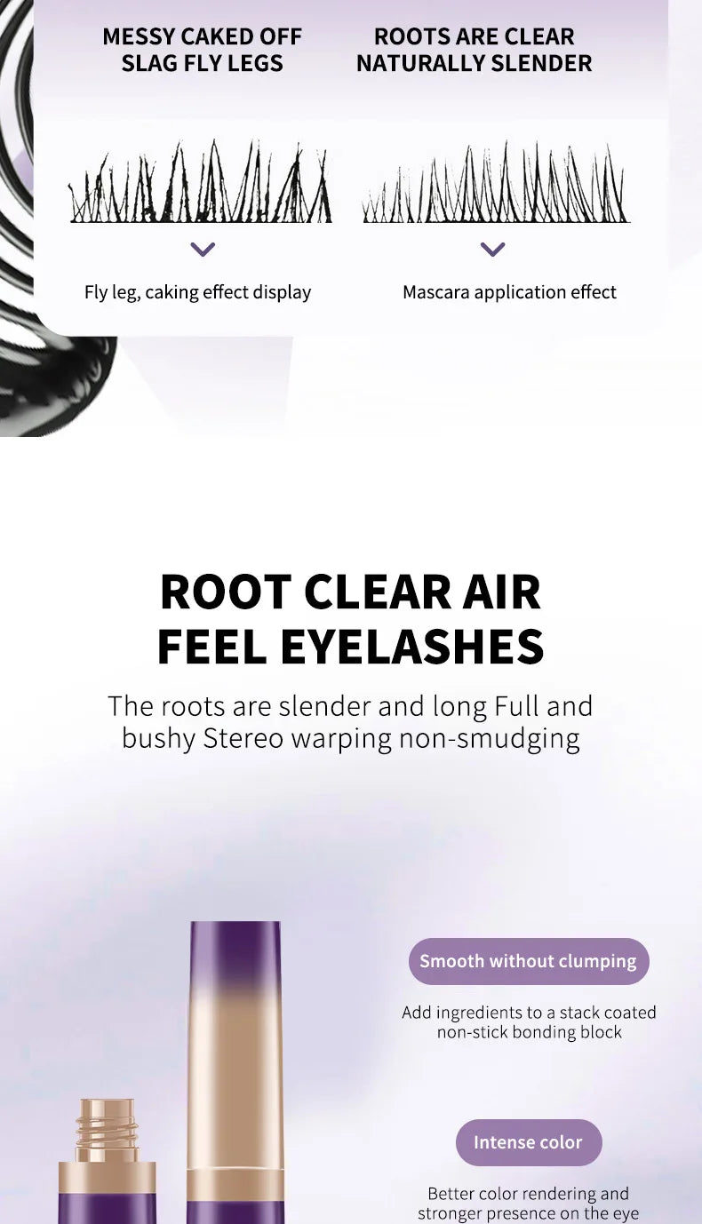 Eyelashes Lengthening Mascara Waterproof Long Lasting Silky Lash Black Eyelashes Extension Make Up Beauty Eye Korean Cosmetic