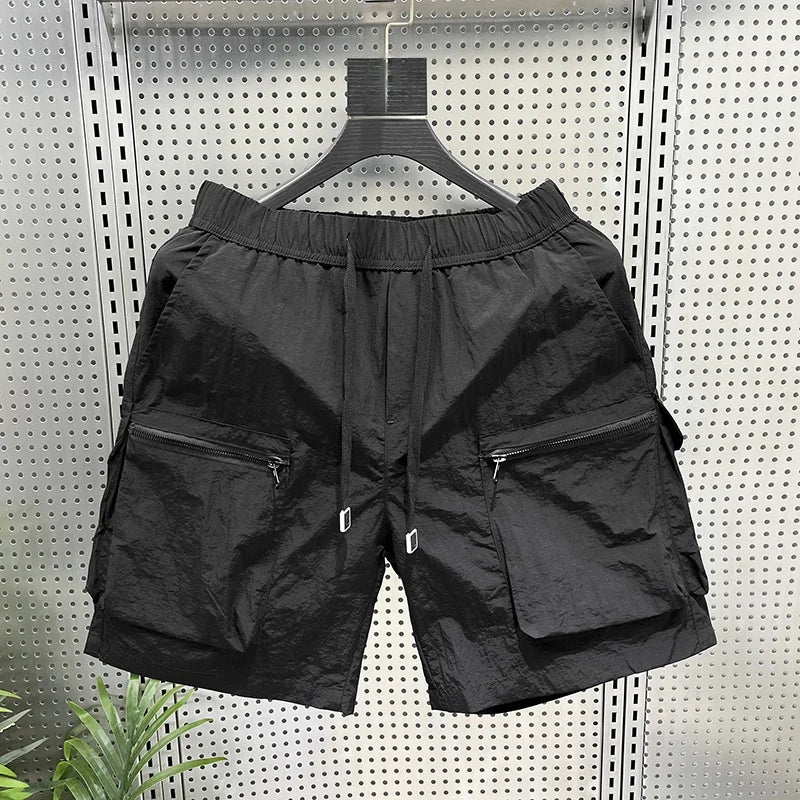 Summer Men's Casual Sports orts Qui Dry Beach Fourths Multi kets Youth Active Sle mid Waist Straight Leg een Color