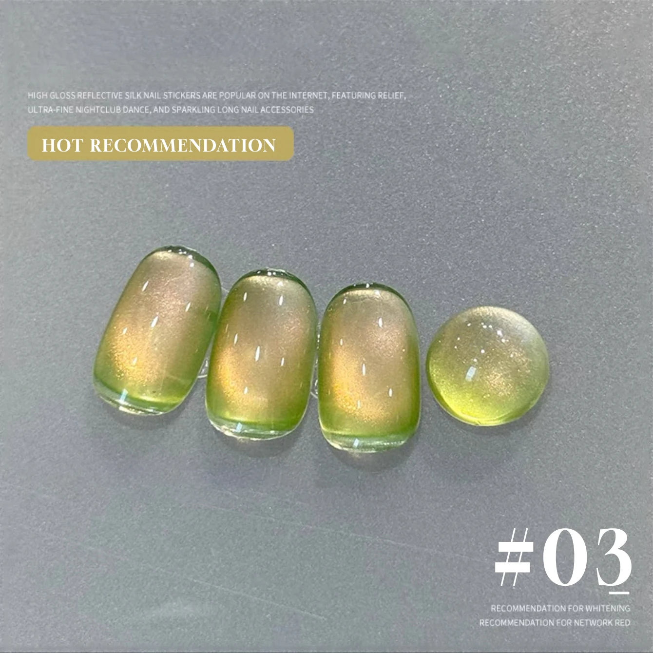 MIANEL 12ML 1-21pcs Emperor Green Cat Eye Gel Nail Polish Whitenning Nails Green Nails Suitable For Nail Salons Nail Supplies