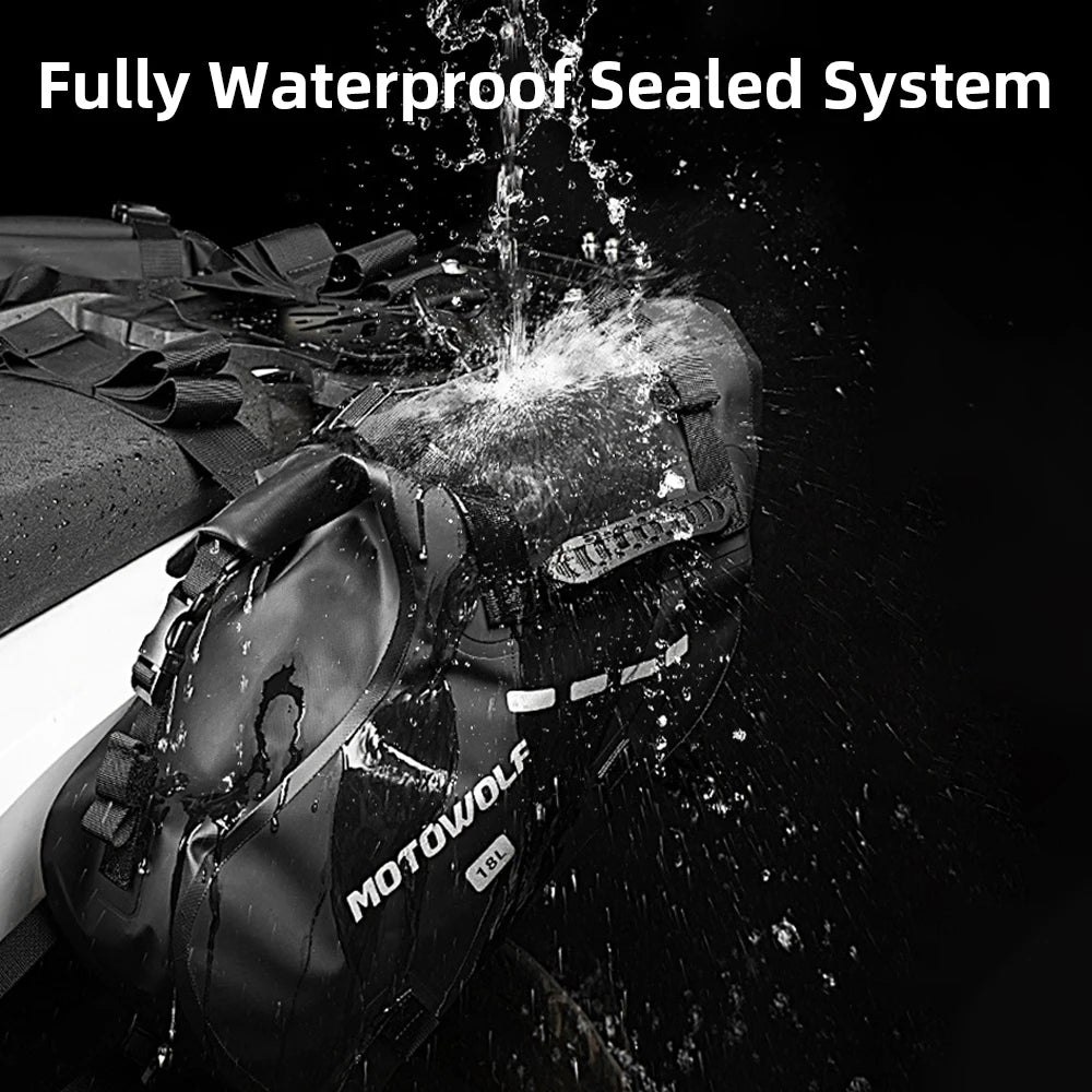Waterproof Motorcycle Bag 18L 28L 48L Motorcycle Saddle Side Bag Large Capacity Universal Fit Motorcycle Pannier Bag