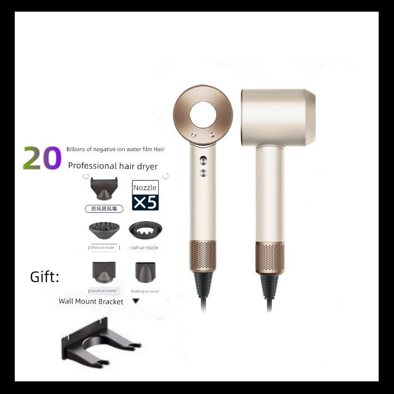 Hair Dryer For Home Negative Ion Top with High-Speed Hair Dryer Student High-Power Negative Ion Leaf-Free Hair Blowing Hair Dryer
