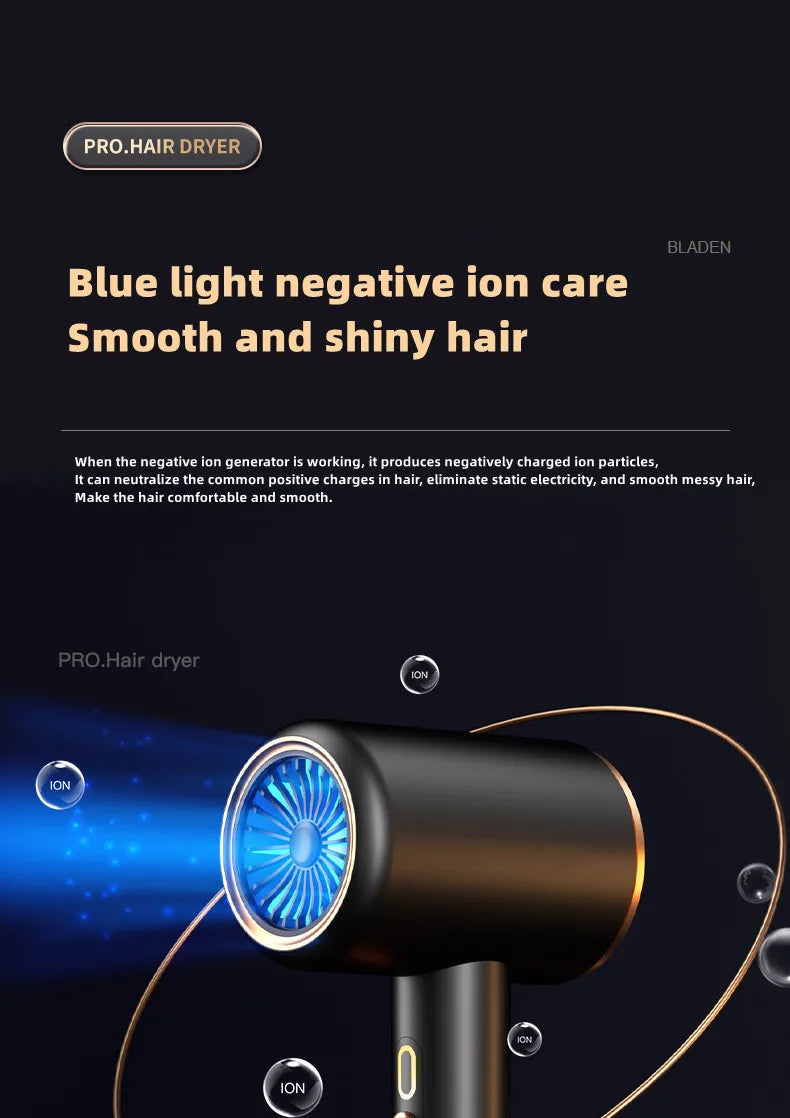 Manufacturer's Direct Selling High-Speed Hair Dryer 2400w High-Power Negative Ion Blue Light Hair Care Home Hair Salon Hair Drye