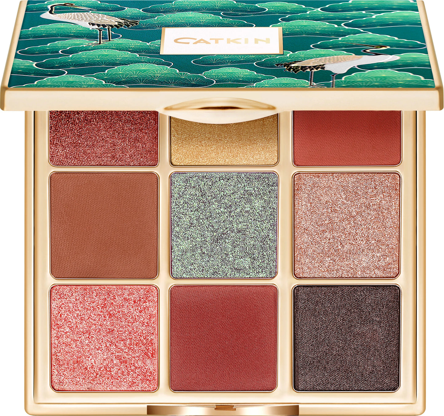CATKIN Dreamworld Eyeshadow Palette Makeup, Matte Shimmer 9 Colors, Highly Pigmented, Creamy Texture Natural Bronze Neutral