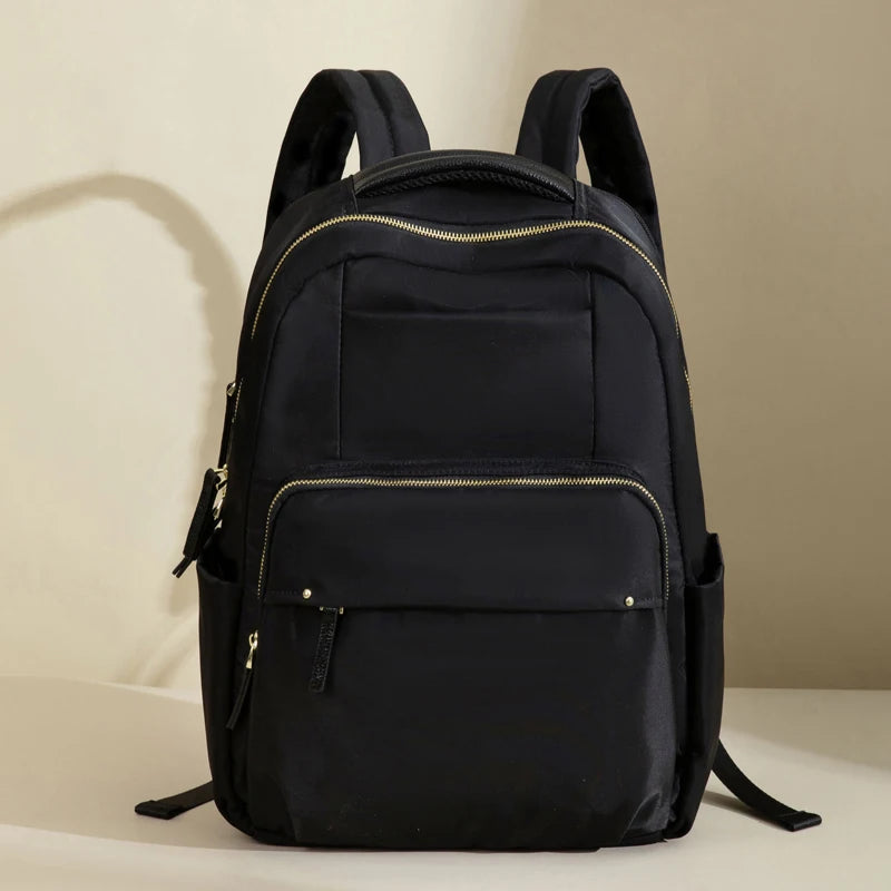 Luxury Laptop Backpacks for Women 15.6" Size Notebook Bag Large Cabin Space Business Travelbag Ladies Bookbags Big Zipper Pocket
