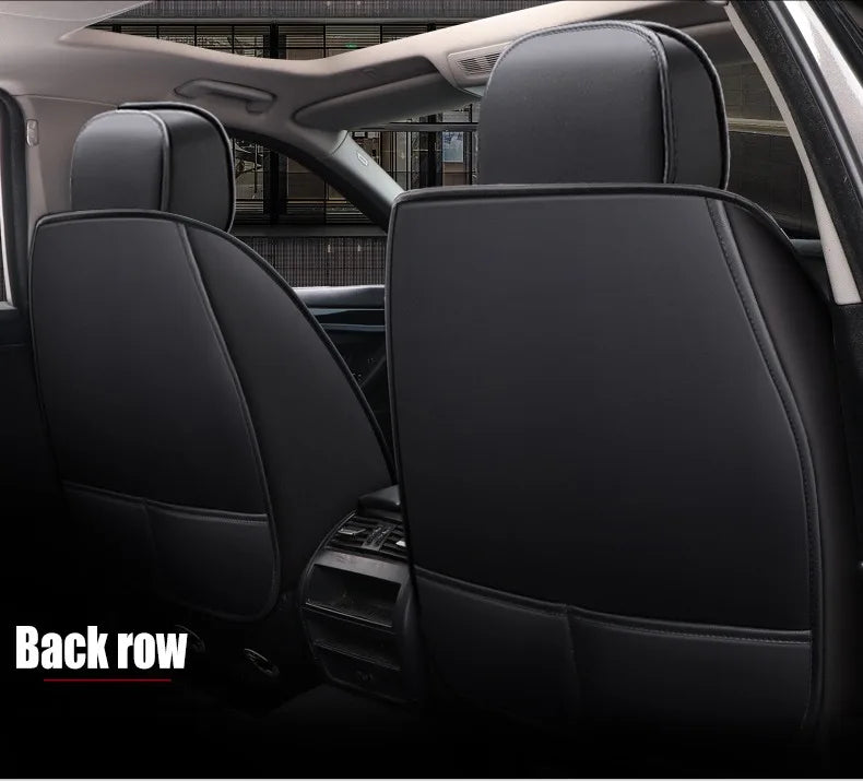 5- Seater Full Seat Universal Car Seat Cover, Breathable and Waterproof Faux Leather Automotive Seat Covers for Cars SUV Sedan