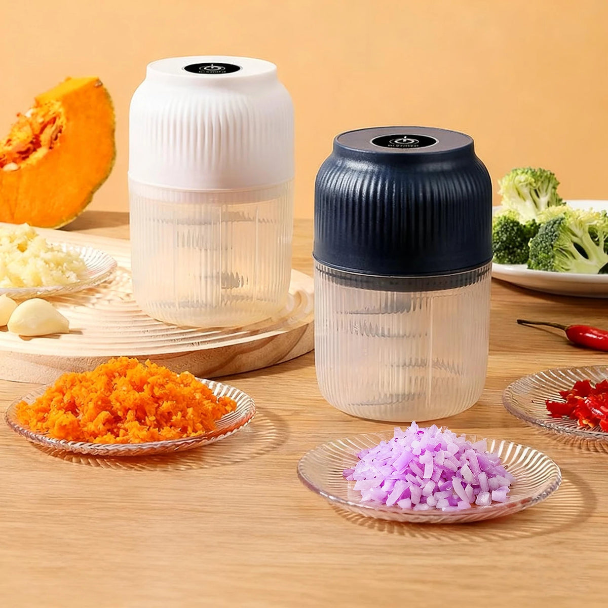 320ml Electric Mini Garlic Chopper USB Chili Pepper Grinder Kitchen Tool for Crushing Garlic Ginger Vegetables Baby Food Gift