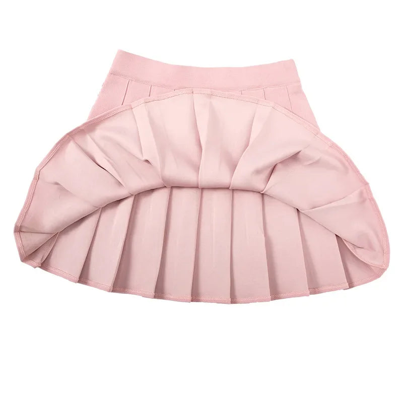 No Lining Elastic Waist Pleated Tennis Skirt Womens Athletic Golf Skort Sport Outfits Running Mini Skirts