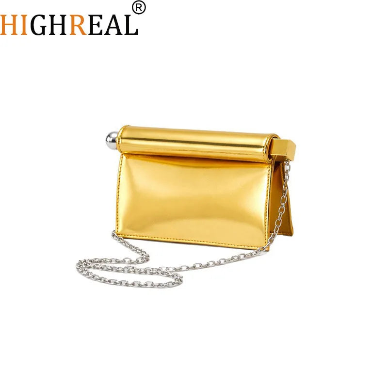 Luxury Designer Handbag for Women New Fashion Take-out Clutch with Metal Dreses Purses Prom Bag for Ladies Crossbody Bag