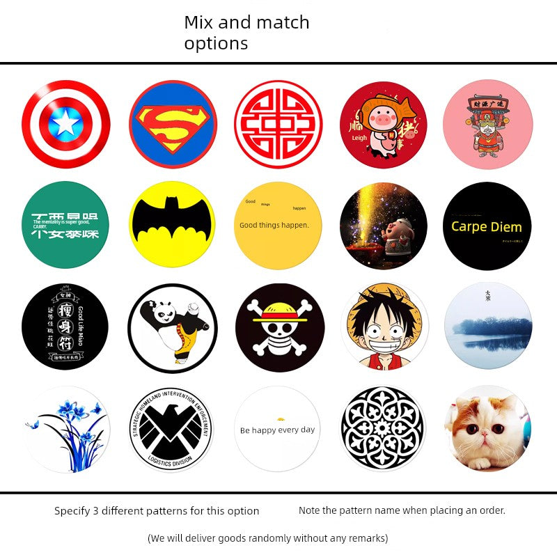 Magnet Disc Car Mobile Phone Bracket Neutral Patch Car Navigation Ultra-Thin Magnetic Block Magnetic Seat Cartoon Back Sticker