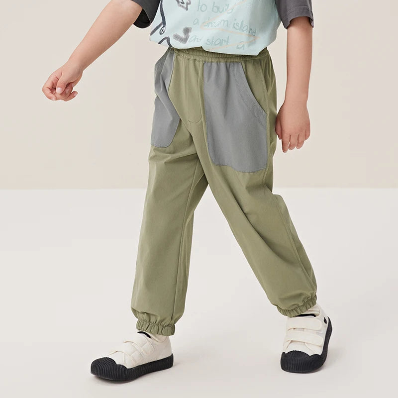 Mini Bala Long Pants Kids Casual Pants 2024 Summer Quick-Dry Cool-Feeling Long Pants