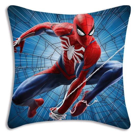 Black White Cool Pillow Covers Sofa Decorative Home HOT Marvels Spiders Man Double-sided Printing Short Plush Cute Cushion Cover