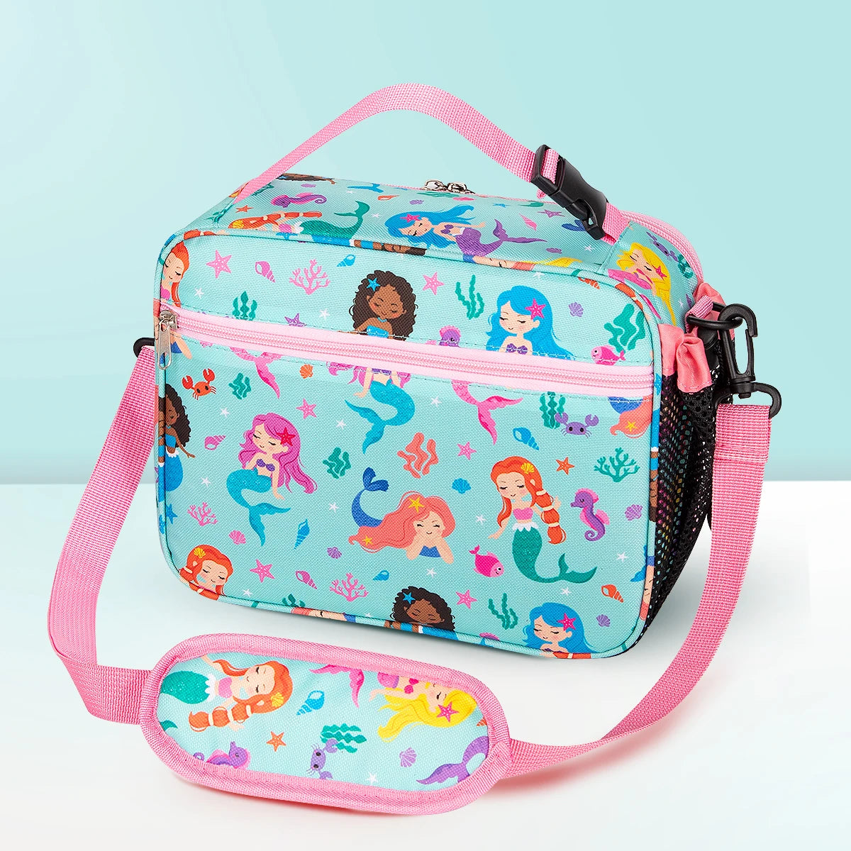 Cartoon Insulated Lunch Bag for Student Portable Food Thermal Box Waterproof Office Lunchbox With Shoulder Strap Insulated Case