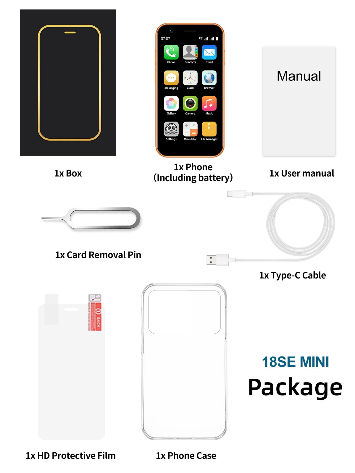 SERVO 18SE MINI Android Pocket Smartphone 2 SIM Standby 3.0" Screen 2GB+16GB WhatsAPP WiFi 3G WCDMA Super Small Smart Cellphones