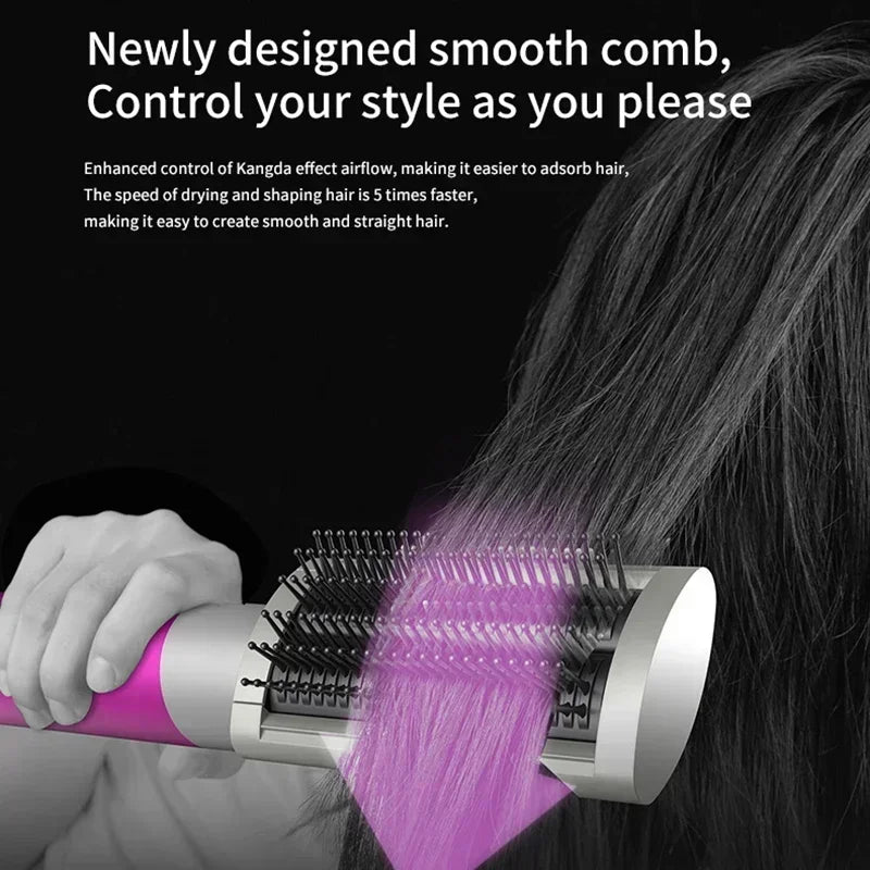 6-in-1 hair dryer set multi-function curling iron hair straightener hot air comb styling set for home salon-like effect