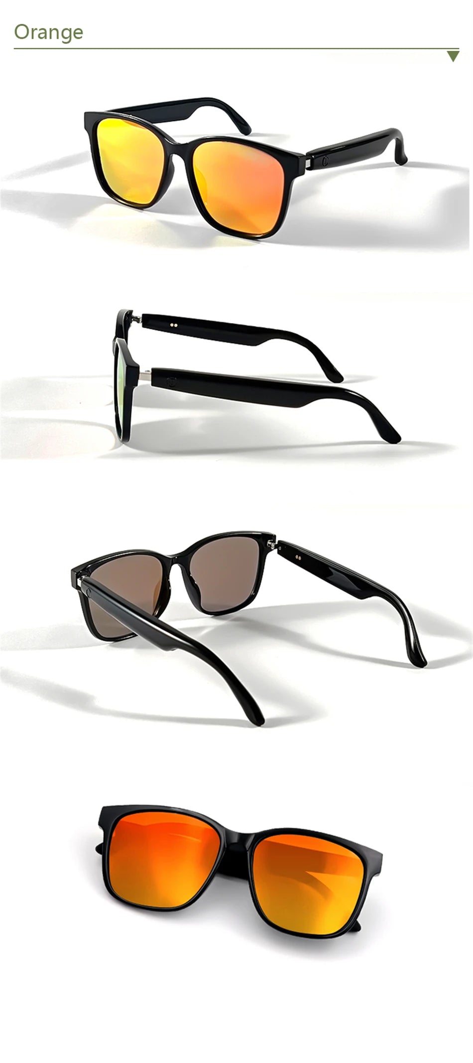 LIGE Smart Glasses Intelligent Navigation Wireless Music Play Outdoor Sport Sunglasses Earphone Bluetooth Call Voice Men Eyewear