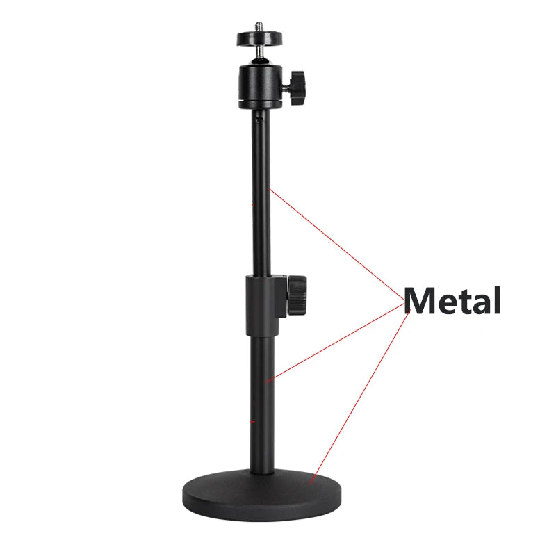 Desk Tripod for Webcam Support Stands Metal Tripe for Web Camera Mount Base Desktop Tripie for Webcam Stative for Logitech