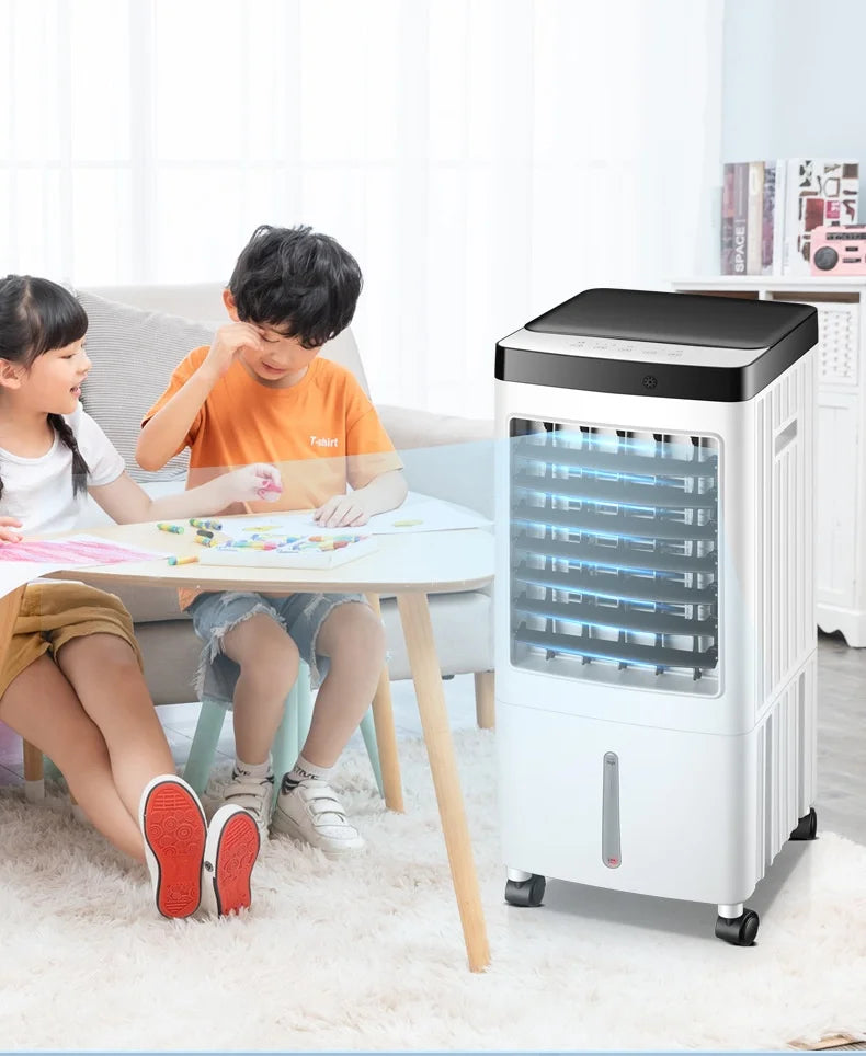 Remote Control Air Cooler Portable Water Cooling Fan Mini Mobile Air Conditioner Household Refrigeration Fan EU US UK Plug
