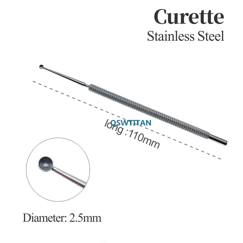 Spatula Chalazion Curette Titanium/Stainless Steel Micro Ophthalmic Surgical Instrument