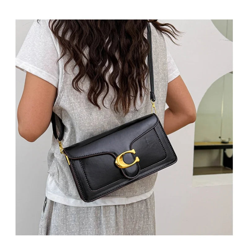 Double-Strap Small Square Crossbody Bag – Stylish Underarm Shoulder Purse For Women, Fashionable Classic Shoulder Bag 2026