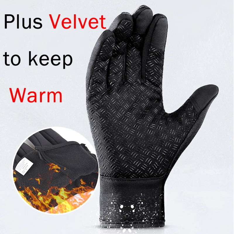 2024 Winter Warm Touchscreen Men's Gloves Sports Fishing Waterproof Ski Army Bike Snowboard Skis Skid Zipper Ladies Gloves