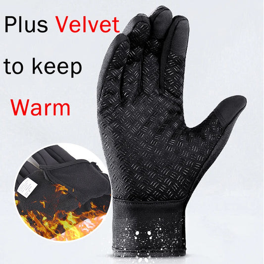 2024 Winter Warm Touchscreen Men's Gloves Sports Fishing Waterproof Ski Army Bike Snowboard Skis Skid Zipper Ladies Gloves