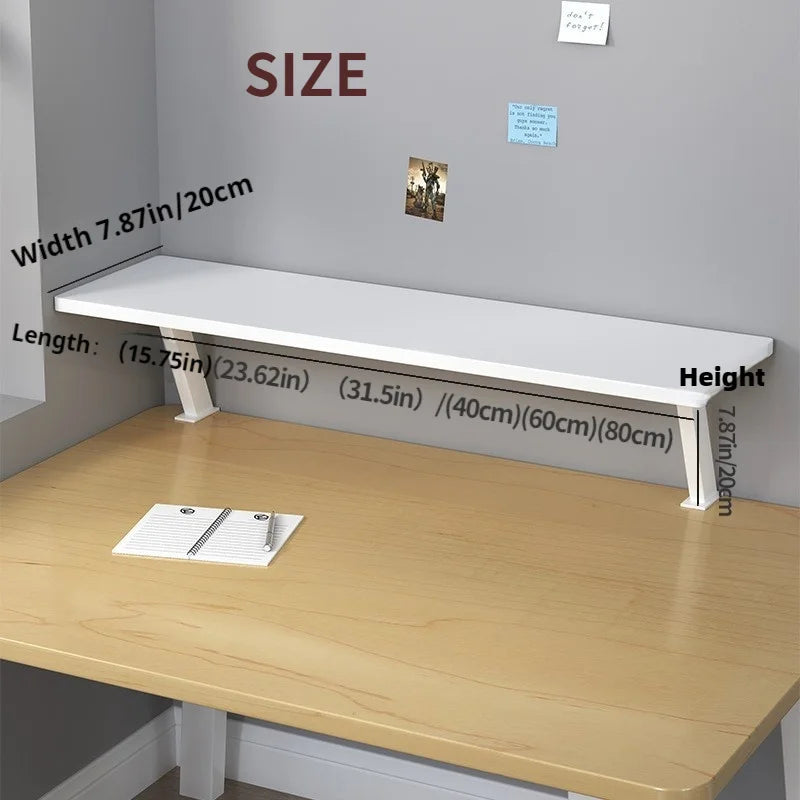 Versatile Desk Organizer with Metal U-Clamp - Sturdy Wooden Storage Rack for Office, Study & Reading