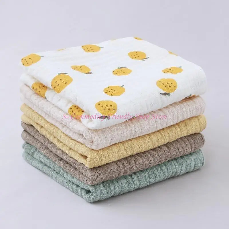 85AE 10Pcs Baby Saliva Towels Muslin Cloth Hand Face Wipes Bib Handkerchief Washcloth