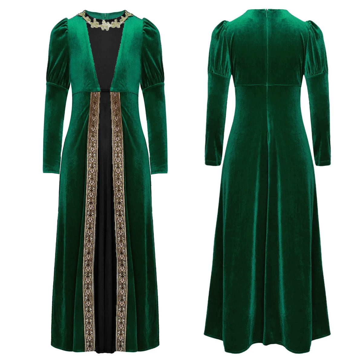 Children Girls Halloween Medieval Renaissance Vampire Cosplay Costume Ancient Roman Princess Dress Long Sleeve Retro Velvet Gown