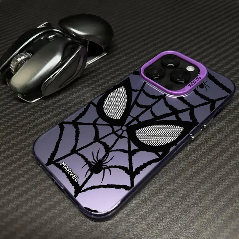 Fashion MarvelS Spider-manS Eye Phone Case For iPhone 17 17e 16e 16 15 14 13 12 11 mini Pro Max X Air Plus Anti Fall Matte Cover