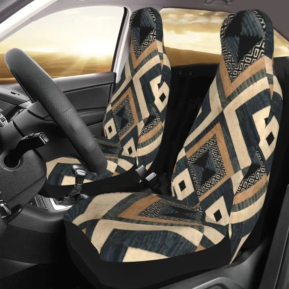 Antique African Textile Print Universal Car Seat Cover Protector Interior Accessories Women Seat Cushion/Cover Seat Protector
