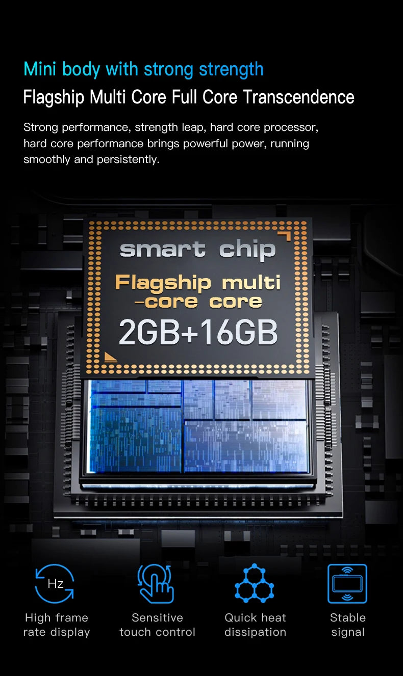 Mini Android Smartphone, Dual SIM Dual Standby, 2+16GB RAM, Android 8.1 System, GPS Supported, Touchscreen, WiFi Connectivity