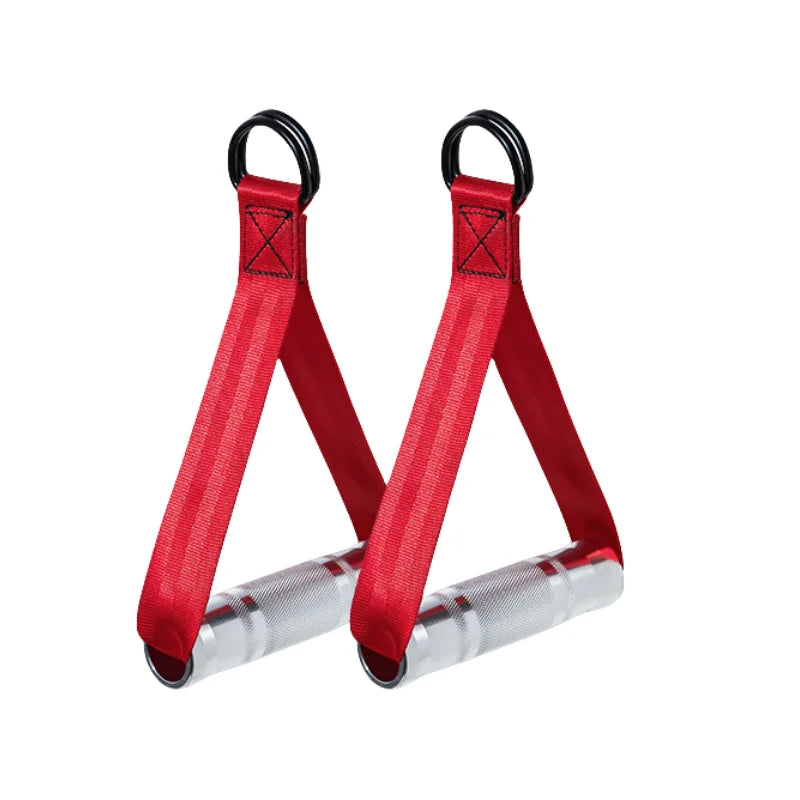 Fitness Resistance Band Handle Cable Machine Attachment for Pulley Machine Heavy Duty Metal D Handle Aluminum Alloy Handle Grips