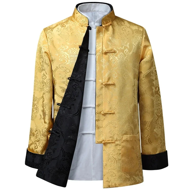 Chinese Style Men's Shirts Kung Fu Coats China New Year Tang Suit Traditional Clothing For Men Jackets Hanfu Men Clothing