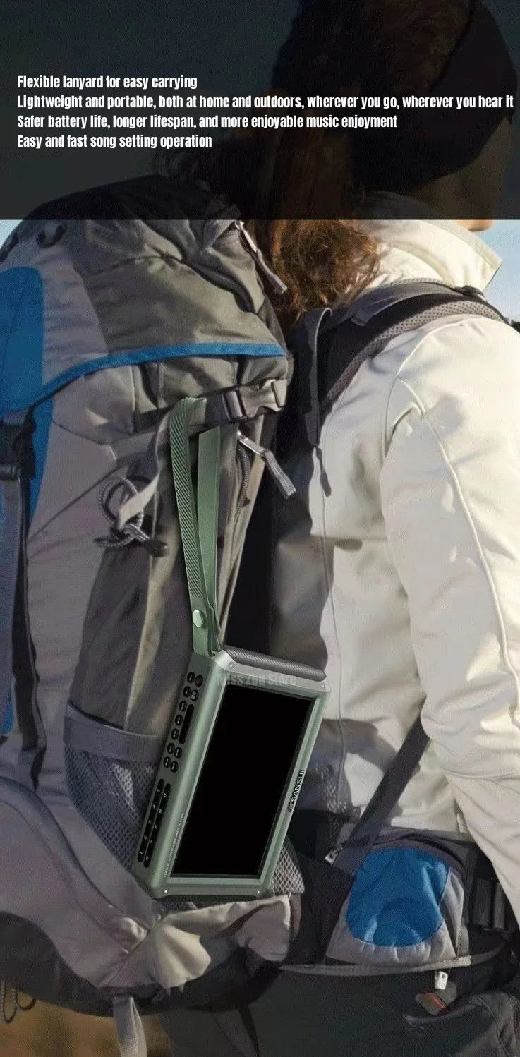 SANSUI F55 Portable FM Radio Video display radio Wireless Bluetooth Speakers Dual TF Card Slot MP4 Music Player Video E-book